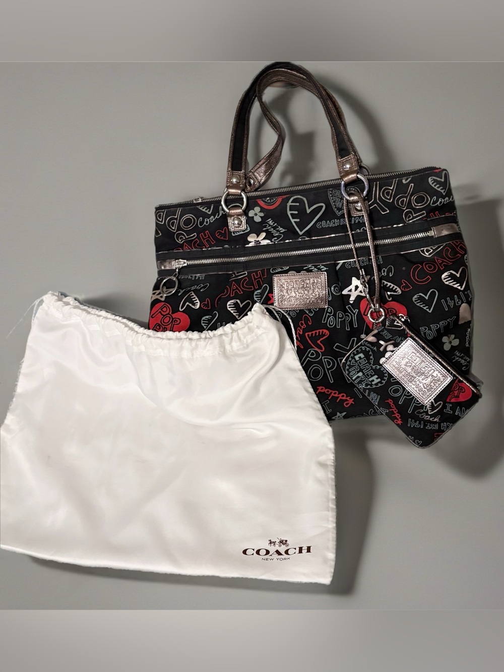 Coach Poppy Graffiti Tote Bag (Rare)